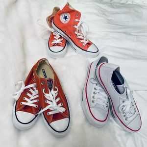 CONVERSE ALL STAR SET OF THREE PAIRS OF SHOES